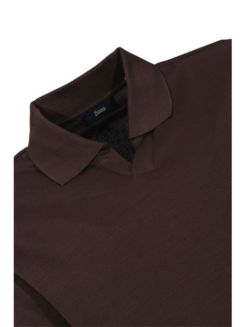 Polo in maglia di cotone Marrone Herno | JV000004U 520598800